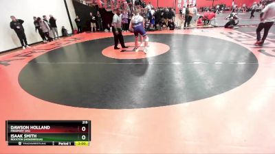 215 lbs Cons. Round 3 - Isaak Smith, Rockton (Hononegah) vs Dawson Holland, FREEPORT (HS)