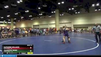 152 lbs Round 8 (10 Team) - Autumne Williams, Queen Bees vs Maddison Ward, MXW Purple