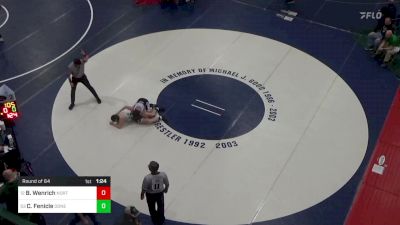 110 lbs Round Of 64 - Brayden Wenrich, Northampton vs Chase Fenicle, Donegal