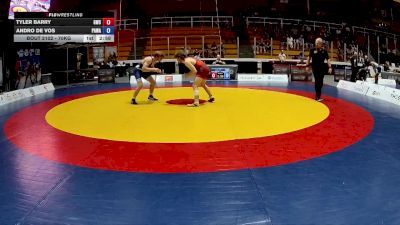 70kg Cons. Round 2 - Tyler Barry, Guelph Wrestling Club vs Andro De Vos, Pronghorn Amateur Wrestling Association