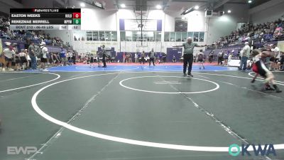 46-49 lbs Quarterfinal - Easton Weeks, Hulbert vs Renezmae Merrell, Mannford Pirate Youth Wrestling