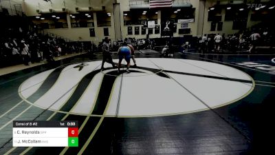 285 lbs Consi Of 8 #2 - Connor Reynolds, St. Peter's Prep vs Jacob McCollam, Riverbend