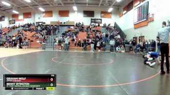 113 lbs Cons. Round 3 - Benny Byington, St. Mary Central Catholic (Sandusky) vs Graham Wolf, Upper Sandusky