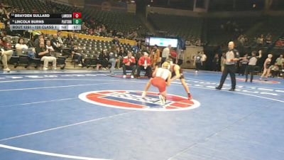 120 Class 1 lbs Cons. Round 3 - Brayden Sullard, Lawson vs Lincoln Burns, Plattsburg