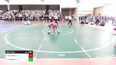 122-I2 lbs Semifinal - Xavier Gonzalez, RedNose Wrestling School vs Jaiden Custodia, None