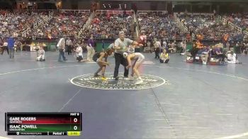 2A 106 lbs Quarterfinal - Isaac Powell, Lincolnton vs Gabe Rogers, Seaforth