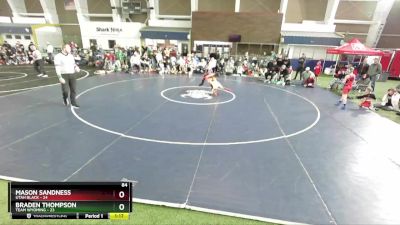 84 lbs Round 3 (4 Team) - Mason Sandness, Utah Black vs Braden Thompson, Team Wyoming