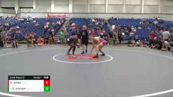 198 lbs Cons. Round 3 - Gregory Johnson, Warren Wrestling Academy vs Caleb Cohee, Northeastern