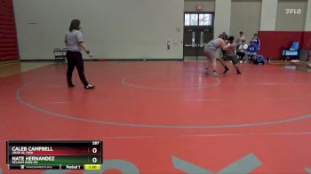 287 lbs 1st Place Match - Nate Hernandez, Pelham Park MS vs Caleb Campbell, Arab Jr. High