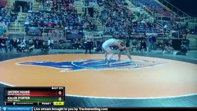 182 lbs Cons. Round 2 - Kaleb Porter, West Fargo vs Jayden Haake, Grand Forks Central