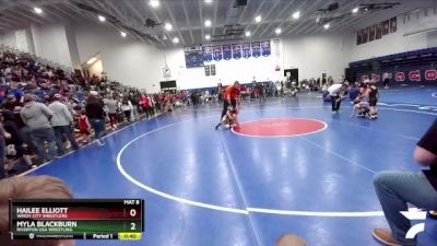 74 lbs Round 1 - Myla Blackburn, Riverton USA Wrestling vs Hailee Elliott, Windy City Wrestlers