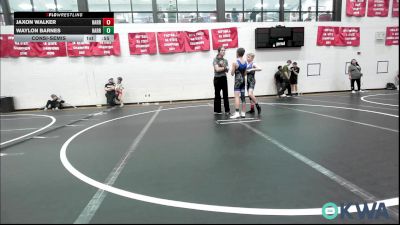 80 lbs Consolation - Jaxon Walker, Harrah Little League Wrestling vs Waylon Barnes, Harrah Little League Wrestling