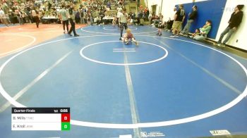 46 lbs Quarterfinal - Beckett Mills, Team Tulsa Wrestling Club vs Elijah Kroll, Jenks Trojan Wrestling Club