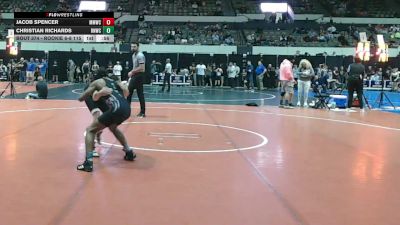 Rookie 6-8 115 Cons. Semi - Jacob Spencer, Midlothian Miners Wrestling Cl vs Christian Richards, Raider Nation Wrestling Club