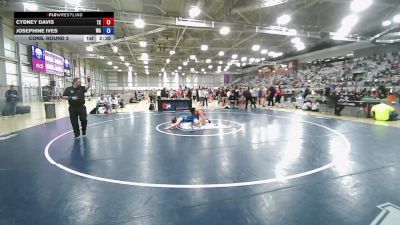 U20 Women - 68 lbs Cons. Round 3 - Cydney Davis, TX vs Josephine Ives, WA