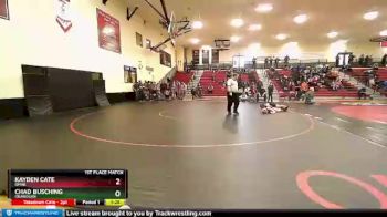 132 lbs 1st Place Match - Kayden Cate, Omak vs Chad Busching, Okanogan