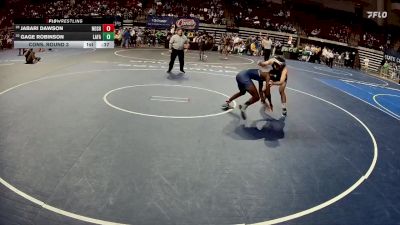 D 1 150 lbs Cons. Round 3 - Gage Robinson, Lafayette vs Jabari Dawson, Northshore