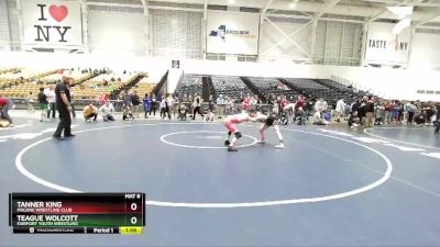 118 lbs 1st Place Match - Teague Wolcott, Fairport Youth Wrestling vs Tanner King, Malone Wrestling Club