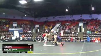 140 lbs Quarterfinals (8 Team) - Coy Perry, Clinton HS vs Adam Belanger, Gladstone HS