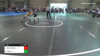 70 lbs Prelims - Jackson Cunnyngham, OK Wrestling Academy vs Zayne Jones, Turkshead