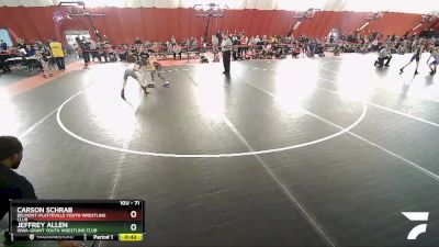 71 lbs Quarterfinal - Carson Schrab, Belmont-Platteville Youth Wrestling Club vs Jeffrey Allen, Iowa-Grant Youth Wrestling Club