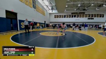 150 lbs Quarterfinal - Henry Tebbe, Casady School, Ok vs Nico Sturgis, St. John`s School Houston