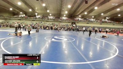 85 lbs Champ. Round 2 - Hayden Wilson, Open Mats Wrestling Club-AAA vs Raheem Busby, STL Warrior-AA 