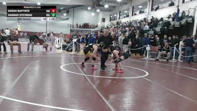 120 lbs 3rd Place - Sarah Baptiste, Carver vs Hannah Dyckman, Bristol County/Dighton Rehoboth