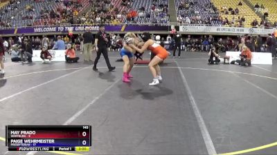 145 lbs Semis & 3rd Wb (16 Team) - Paige Wehrmeister, Presbyterian vs May Prado, Wartburg