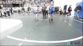 130 lbs Quarterfinal - Gus Ventresca, Team Guthrie Wrestling vs Brayden Heinen, Hennessey Takedown Club