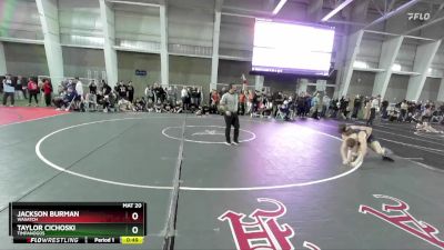 126 lbs Cons. Round 4 - Jackson Burman, Wasatch vs Taylor Cichoski, Timpanogos