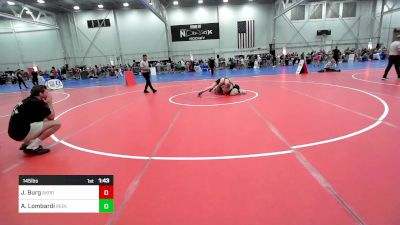 145 lbs Consi Of 8 #1 - Joey Burg, Akron vs Anthony Lombardi, Iron Faith