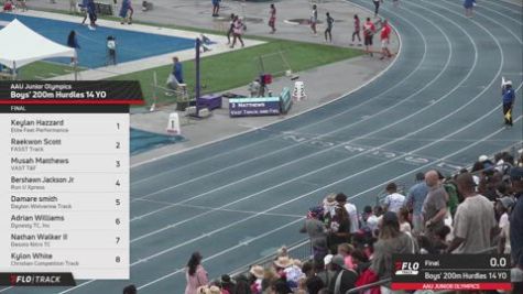 2026 AAU Junior Olympic Games - Youth Boys' 200m Hurdles, Prelims 1 - Age 14