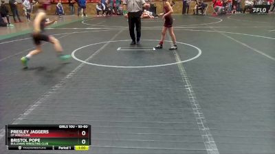 50-60 lbs Round 3 - Presley Jaggers, CP Wrestling vs Bristol Pope, Bulldawg Wreslting Club