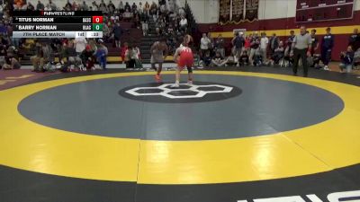 165 lbs 7th Place Match - Barry Norman, Blair Academy vs Titus Norman, Baylor School