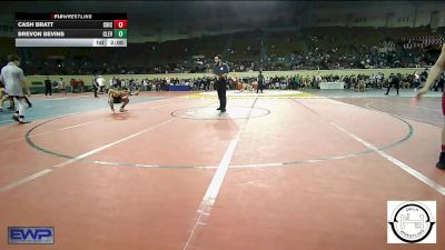 113 lbs Quarterfinal - Cash Bratt, Chickasha Wrestling vs Brevon Bevins, Cleveland