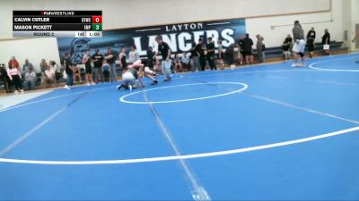 131-141 lbs Round 2 - Calvin Cutler, Grantsville Youth Wrestling Cl vs Mason Pickett, Empire