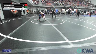 55 lbs Final - Brodee Meyer, Team Tulsa Wrestling Club vs Keaton Gregory, Vian Wrestling Club