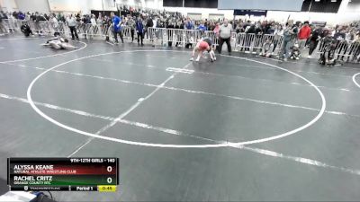 140 lbs Cons. Round 2 - Rachel Critz, Orange County RTC vs Alyssa Keane, Natural Athlete Wrestling Club