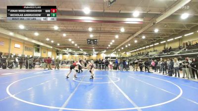 157 lbs Consi Of 8 #1 - Jonah Weisz-Nesshoever, Narragansett vs Nicholas Andruchow, West Warwick