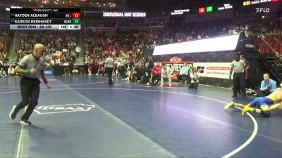 2A-132 lbs Champ. Round 1 - Hayden Albaugh, Williamsburg vs Karson Reinhardt, Humboldt