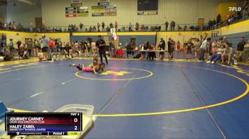 87 lbs Round 2 - Journey Carney, Colby Kids Wrestling Club vs Haley Zabel, Dodge City Training Center