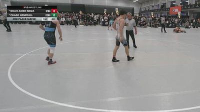 132 lbs 3rd Place Match - Noah Aiden Meza, Black Fox Wrestling Academy vs Chase Hemphill, COWA