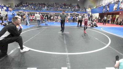 80 lbs Quarterfinal - Ezra Gibson, Owasso Takedown Club vs Bodie Swords, Cowboy Wrestling Club