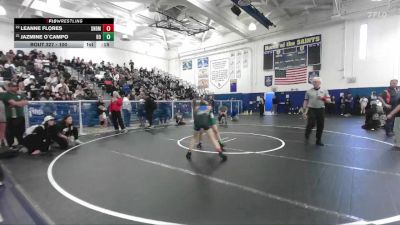 100 lbs Cons. Round 2 - Leanne Flores, San Dimas vs Jazmine O`Campo, Brea Olinda