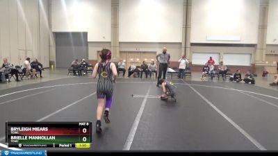 80-90 lbs Round 2 - Brielle Manhollan, TCWC vs Bryleigh Miears, TCWC