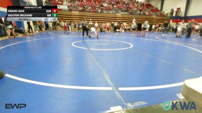 76 lbs Rr Rnd 1 - Drake Lear, Fort Gibson Youth Wrestling vs Daxton Deckard, Raw Wrestling Club