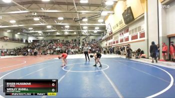 106 lbs Champ. Round 2 - Ryker Musgrove, St. Johns vs Wesley Rudell, Boulder Creek