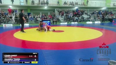 71kg Cons. Round 2 - Cohen Sweet, Mariposa WC vs Mannraj Thiara, Canadian Mal Wrestling