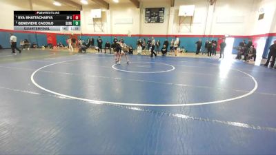 Girls 100 lbs Quarterfinal - Genevieve Cacoilo, Silver Creek Girls vs Eva Bhattacharya, Saint Francis Girls